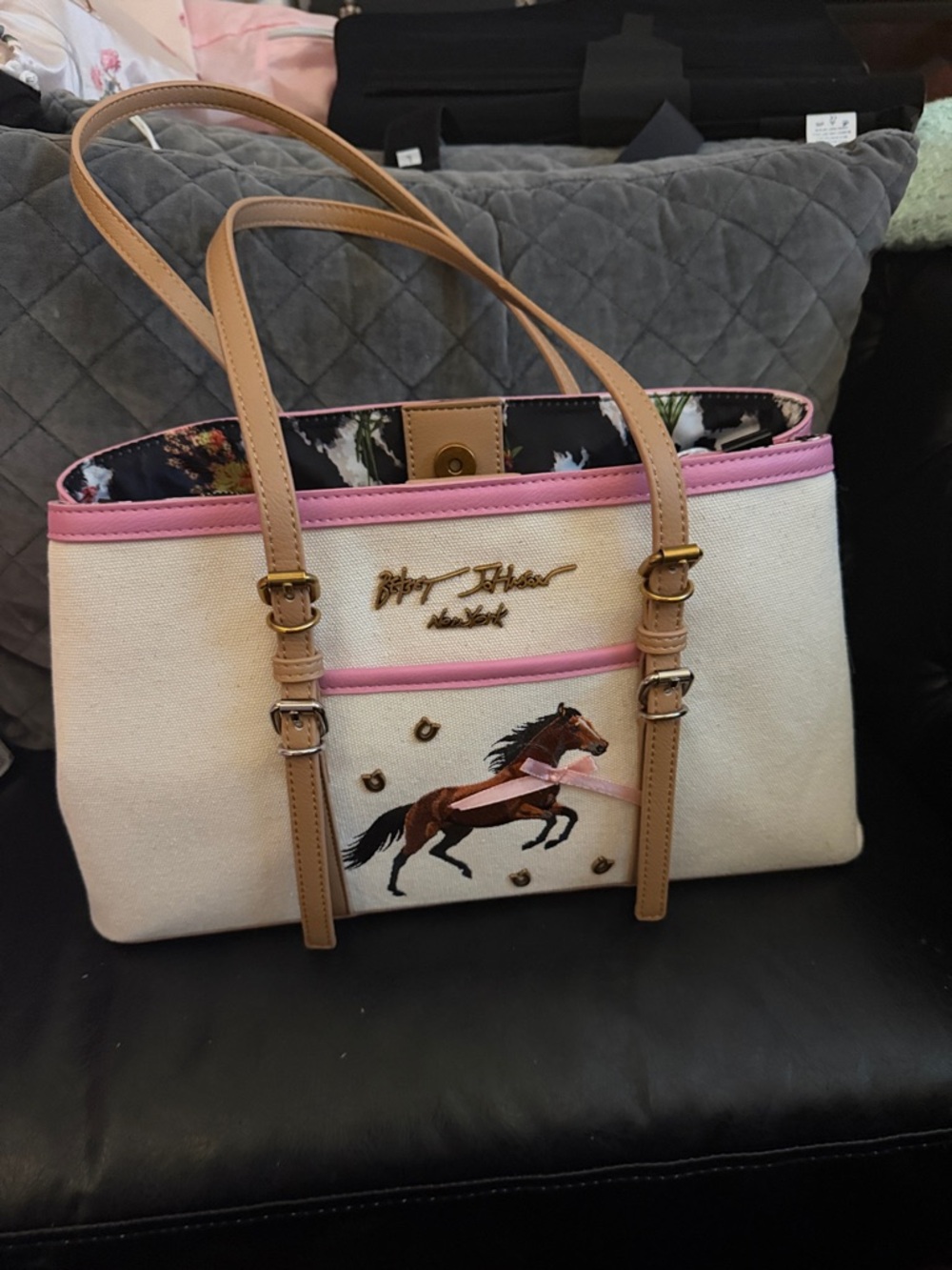 Betsey Johnson HOLD YOUR HORSES TOTE
